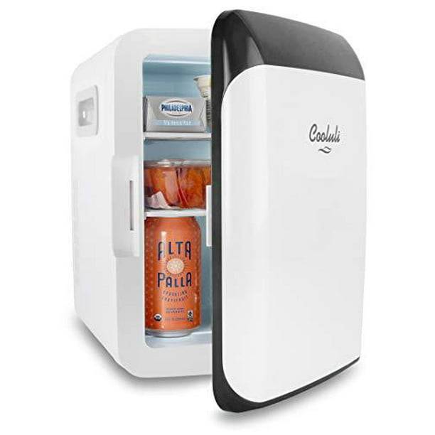 Cooluli 10L Mini Fridge for Bedroom - Car, Office Desk & College Dorm Room  - 12V Portable Cooler & Warmer for Food, Drinks, Skincare, Beauty, Makeup &  Cosmetics - AC/DC Small Refrigerator (