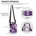 thumbnail image 6 of XYZCANDO Purple Ghost Cellphone Purses with Crossbody Strap Mini Cross Body Handbags for Kids Girls Cute Cellphone Purse for Travel Shop Mini Crossbody Handbag Small Lightweight Wallet Money Bag, 6 of 7