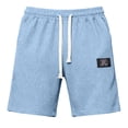 thumbnail image 4 of Zshosam Mens Workout Shorts Big and Tall Men's Core Performance Shorts, Knee-Length Training Shorts (Light Blue,3XL), 4 of 4
