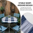 thumbnail image 2 of Navy Blue Plaid Round Tablecloth for 45-54 Inch Tables,Fitted Table Cover with Elastic Edge,Spring Farmhouse Buffalo Checkered Waterproof Outdoor Table Cloth Protector for Patio Garden Dinner Picnic, 2 of 9