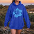 thumbnail image 2 of UngA Women Oversized Graphic Hoodies Cute Y2K Long Sleeve Fleece Hooded Sweatshirt Fall Pullover Blue,L, 2 of 4