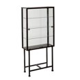 thumbnail image 4 of SEI Furniture Metal-Glass Sliding Door Display Cabinet in Black, 4 of 5