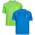 thumbnail image 2 of iXtreme Boys Rash Guard - 2 Pack Quick Dry UPF 50+ Sun Protection Swim Shirt for Boys (4-18), 2 of 7