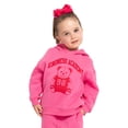 thumbnail image 3 of Wonder Nation Toddler Girls Graphic Hoodie with Long Sleeves, Sizes 12M-5T, 3 of 5