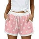 thumbnail image 1 of Pantalones Cortos Casuales de Verano para las Mujeres Bolsillo de Cordón de la Estrella de la Moda, Pantalones de Cintura Elásticos para Dormir en el Hogar, 1 of 8