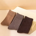 thumbnail image 5 of harmtty 1 Pair Socks Perfect Gifts Colorful Soft Unisex Solid Long Socks for Winter,Black Men, 5 of 8