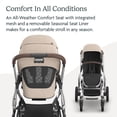 thumbnail image 4 of UPPAbaby Vista V3 Stroller - Full-Size Single-to-Double Stroller System - Toddler Seat, Bug Shield, Rain Shield, and Storage Bag Included - Declan (Oat Mélange/Silver Frame/Chestnut Leather), 4 of 5