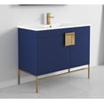 thumbnail image 2 of 40" Tennant Brand Kuro Minimalistic Navy Blue Bathroom Vanity, 2 of 4