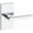 Polished Chrome, variant on Baldwin Reserve Square Lever - 5" Rose, Full Dummy, Satin Black