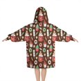 thumbnail image 2 of Brown Christmas Dessert Pattern Blanket Hoodies for Kids 6-13YR Oversize Wearable Blanket Hoodies for Boys Girls Teens, 2 of 7