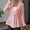 Pink, variant on MORTTIC Women's Elegant V-Neck Textured Knit Jacket with Beaded Buttons & Ruffle Hem -  Spring/Fall Cardigan