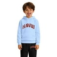 thumbnail image 4 of lnmuld Two Piece Boys Girls Outfit Casual Solid Color Letter Print Hoodie and Jogger Set Soft Pullover with Pants Comfort Size:5-6 Years, 4 of 6