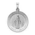 thumbnail image 1 of 14K White Gold Charm Pendant Themed 28 mm 19 Miraculous Medal, 1 of 3
