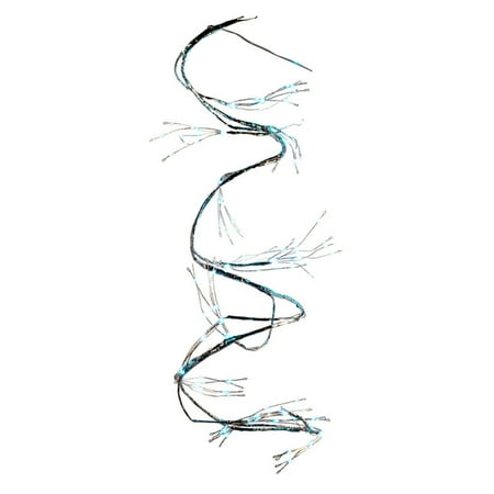 Kurt Adler 6-Ft Cool White Pre-Lit Led Fairy Lights Silver Bark Garland