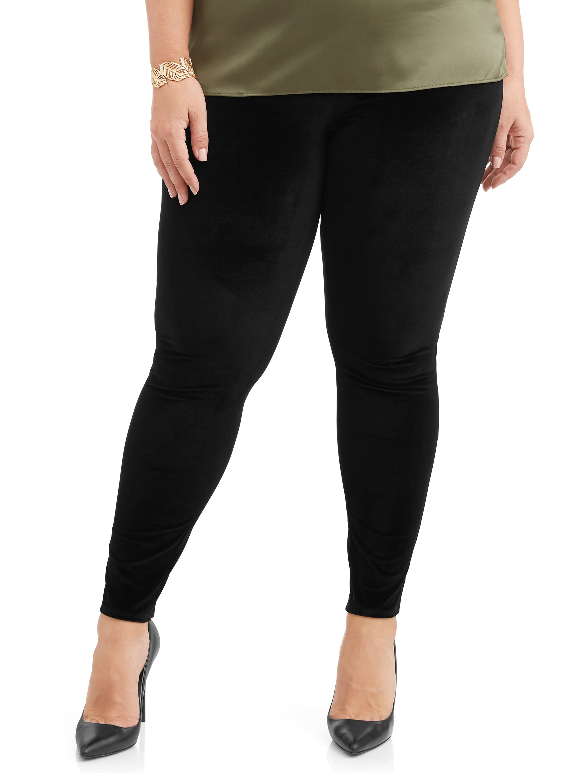 terra & sky women's plus size full length super soft jegging
