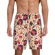 thumbnail image 1 of Balery gold Skull Guitar record Pantalones cortos de pijama de punto de algodón para hombre con cinturilla y bolsillos-Small, 1 of 6