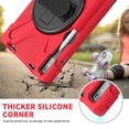 thumbnail image 7 of XYX Case for Lenovo Tab P11 Pro (2nd Gen) 2022 11.2 inch TB-138FC/TB-132FU with 360 Degree Rotating, Hand Strap, Shoulder Strap, Red, 7 of 7