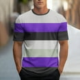 thumbnail image 2 of Ashirexll Mens T-shirts, Big and Tall Shirts for Men, Fashion Striped Printed Casual and Sports T-shirt Short Sleeve Round Neck Blouses Shirts, 2 of 5