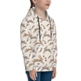 thumbnail image 3 of Balery Retro Rabbit Pattern Boys Hoodie, Youth Pullover Hooded Sweatshirt, Kangaroo Pocket Hoodie for Kids Girls -Small, 3 of 6