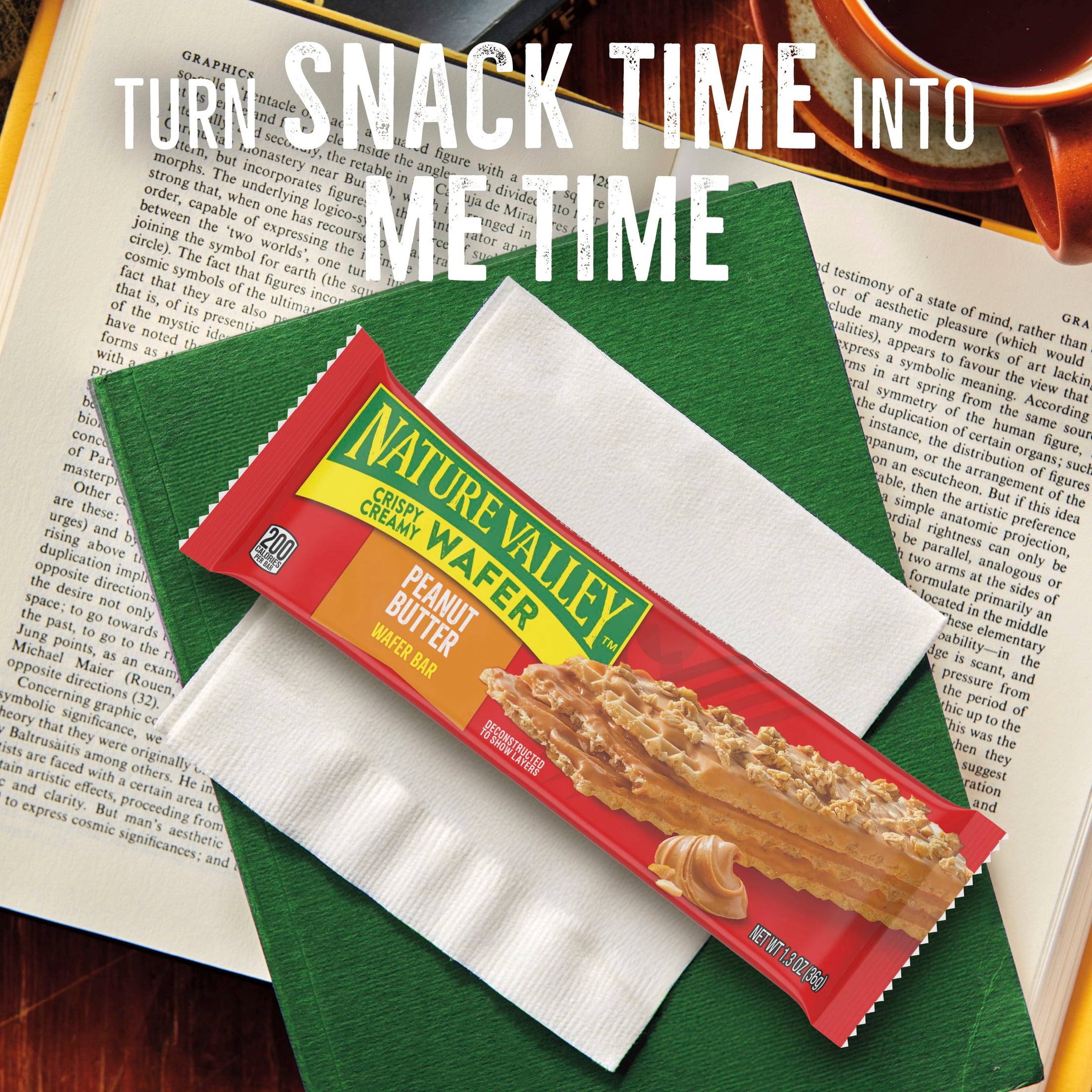 (2 pack) Nature Valley Crispy Creamy Wafer Bars, Peanut Butter, 4g Protein, 5 Bars, 6.5 oz