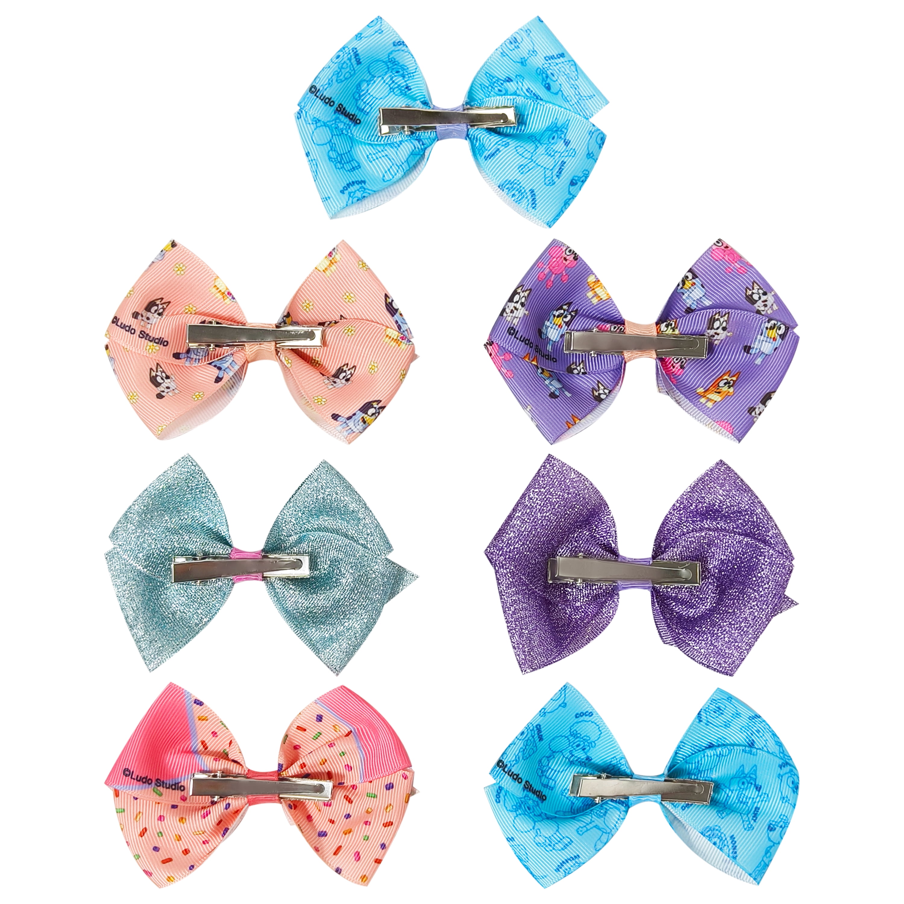 Bluey Multipack Hair Bows, All Ages, 7 Pieces