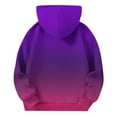 thumbnail image 2 of Girls & Boys Fleece Lined Hoodies with Front Pocket Pullover Sweatshirts 5-15 Years Teens Trendy Gradient Printed Raglan Warm Workout Hooded Tops, 2 of 5