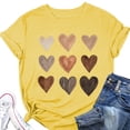 thumbnail image 3 of Anbech Heart Printed T-Shirt for Women Casual Colorful Graphic Hearts Tees Junior Girls Short Sleeve Tee Tops with Crew Neck, 3 of 9