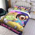 thumbnail image 3 of ¡Despierta, Carlo! Conjunto de sábanas temático, trío de piezas, cómodo y amigable con la piel, diseño único, regalo de decoración para el hogar para familiares, amigos y fans, 90 cm * 190 cm, 3 of 6