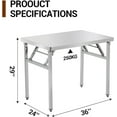 thumbnail image 1 of AKDSteel Commercial-Worktable Folding Workstation Stainless-Steel Heavy-Duty, 1 of 7