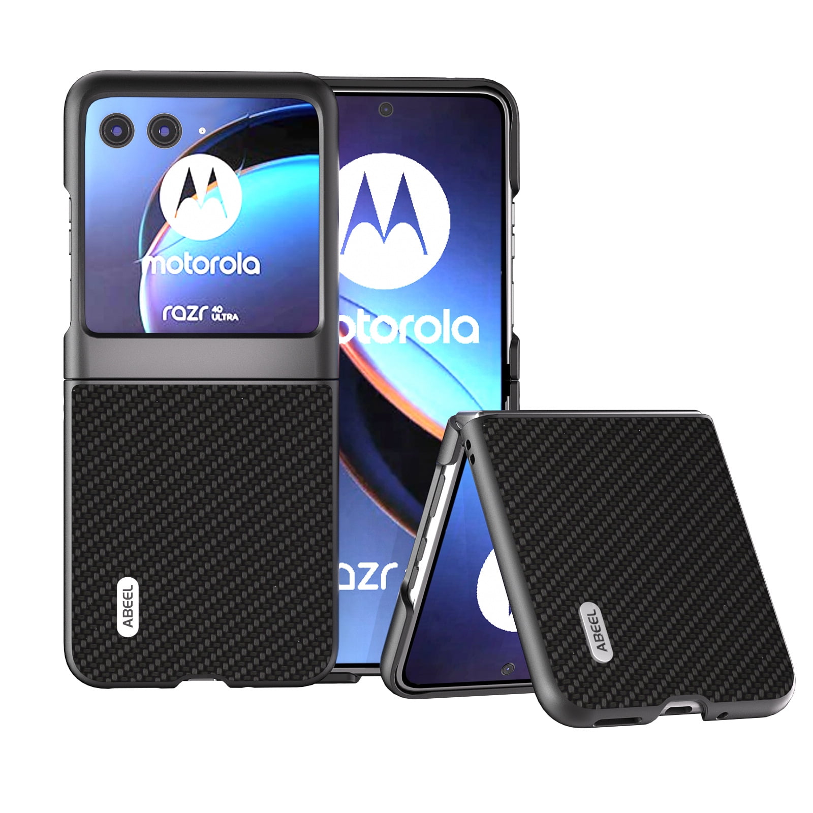 Motorola Razr Plus 2023 Phone Case,Moto Razr+ 2023 Case,Carbon Fiber
