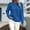 Blue, variant on Pullover Crewneck Sweatshirt Ribbed Long Sleeve Tops Sweaters Fall Fashion Solid Round Neck Casual Knit Sweater Sweater Crochet Sweaters Running Sweatshirts Half Zip Pullover Women White M