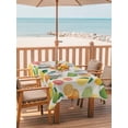 thumbnail image 2 of Outdoor Tablecloth with Umbrella Hole for Patio/Picnic/Party/Camping, Summer Lemon Orange Waterproof Table Cloth Rectangle Table Cover Washable, Farmhouse Tropical Fruit Rustic (60"x 120"), 2 of 8
