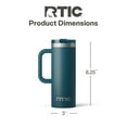 thumbnail image 5 of RTIC 20 oz Ceramic Lined Insulated Road Trip Travel Mug, Leak-Resistant Lid, Marine, 5 of 6