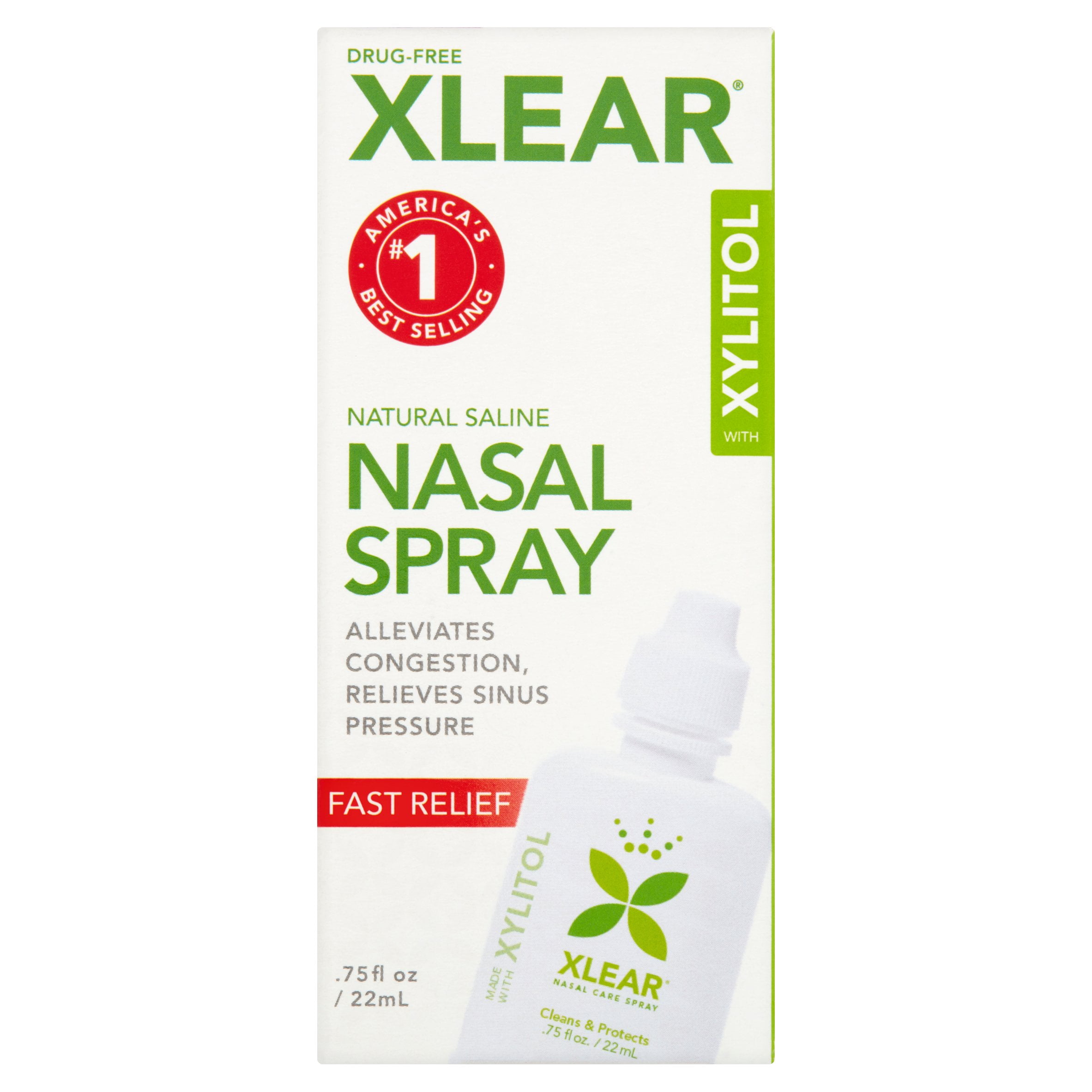 2 Pack Xlear Natural Saline Nasal Spray 75 Fl Oz Walmart Com Walmart Com