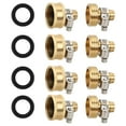 thumbnail image 2 of Fit Standard 1/2-Inch Garden Hose Repair Kit Solid Brass Tools 4 Sets Connector With Clamp Home Patcher, 2 of 5