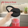thumbnail image 3 of Holstein Housewares Personal Blender, Metallic Red - Ideal for On-The-Go Smoothies, Shakes, and Protein Drinks - 20 oz Travel Cup included, 3 of 8