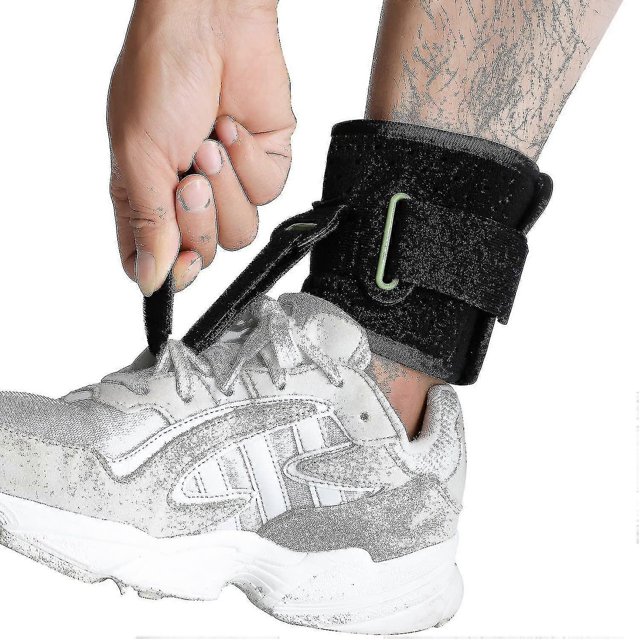 Soporte ajustable para pie caído, soporte para pie hacia arriba, unisex, apto para pie derecho o izquierdo, soporte para tobillo, mejora la marcha y alivia eficazmente el dolor