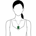 thumbnail image 3 of SATYAVIE JEWELLERY 925 Sterling Silver Green Onyx Rectangular Pendant for Women, 3 of 6
