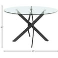 thumbnail image 3 of Meridian Furniture Xander Matte Black Dining Table, 3 of 4
