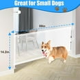 thumbnail image 3 of Dog Gate Retractable ,Mesh Pet Gate or Mesh Dog Gate,Extends up to 55" Wide,Dog Gate for Doorways, Stairs, Hallways（White）, 3 of 9