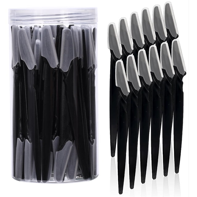 Eyebrow Razor Set, Facial Hair Trimmer with Protective Cover for Brows, Peach Fuzz and Face Care
