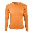 thumbnail image 4 of "Yinguo Womens Long Sleeve Basic Tshirt Casual Crew Neck Slim Rib Solid TShirt Top", 4 of 4