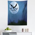 thumbnail image 1 of Halloween Tapestry, Cloud of Bats Flying Through the Night with Full Moon Fall Season, Fabric Wall Hanging Decor for Bedroom Living Room Dorm, 5 Sizes, Night Blue Black Grey, by Ambesonne, 1 of 1