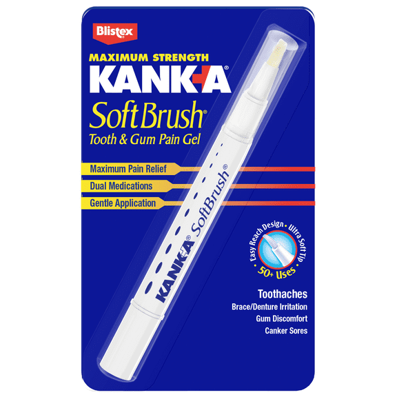 Kank-A Softbrush Oral Pain Relief Gel, .07 oz, 1 Count