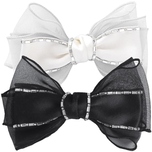 2 Pcs Pinces à Cheveux Nœud Filles Strass Petites Pinces à Cheveux Femmes Barrettes