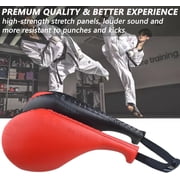 Taekwondo Kick Pads: Double Strike Karate Kicking Targets Training Paddles, Durable Martial Arts Training Equipment for Kickboxing and Karate Training (2PCS, Red+Black)
