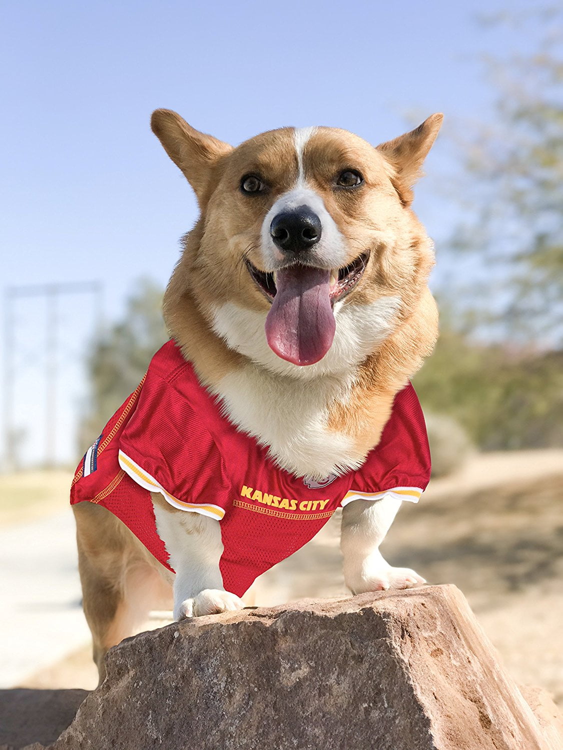 Pets First NFL Kansas City ChiefsLicensed Mesh Jersey for Dogs and Cats - Medium