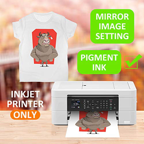 Inkjet Iron-on Heat Transfer Paper for Shirt, White / Light