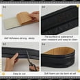 thumbnail image 5 of 3pcs 7.55FT x 3.15Inch Black Molding Peel and Stick Flexible Foam Trim Self Adhesive Wallpaper Border 3D Sticky Decorative Wall Edging Foam Baseboard Mirror Border Wall Lines Decor DIY, 5 of 7