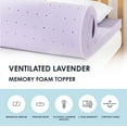 Mellow 1.5" Ventilated Memory Foam Mattress Topper with Lavender